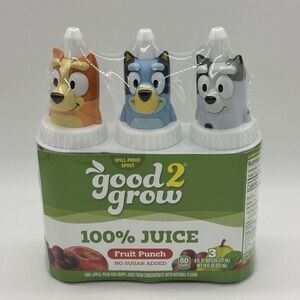 NEW Bluey Good 2 Grow Juice Toppers - Disney - Bluey - Bluey Bingo  & Muffin